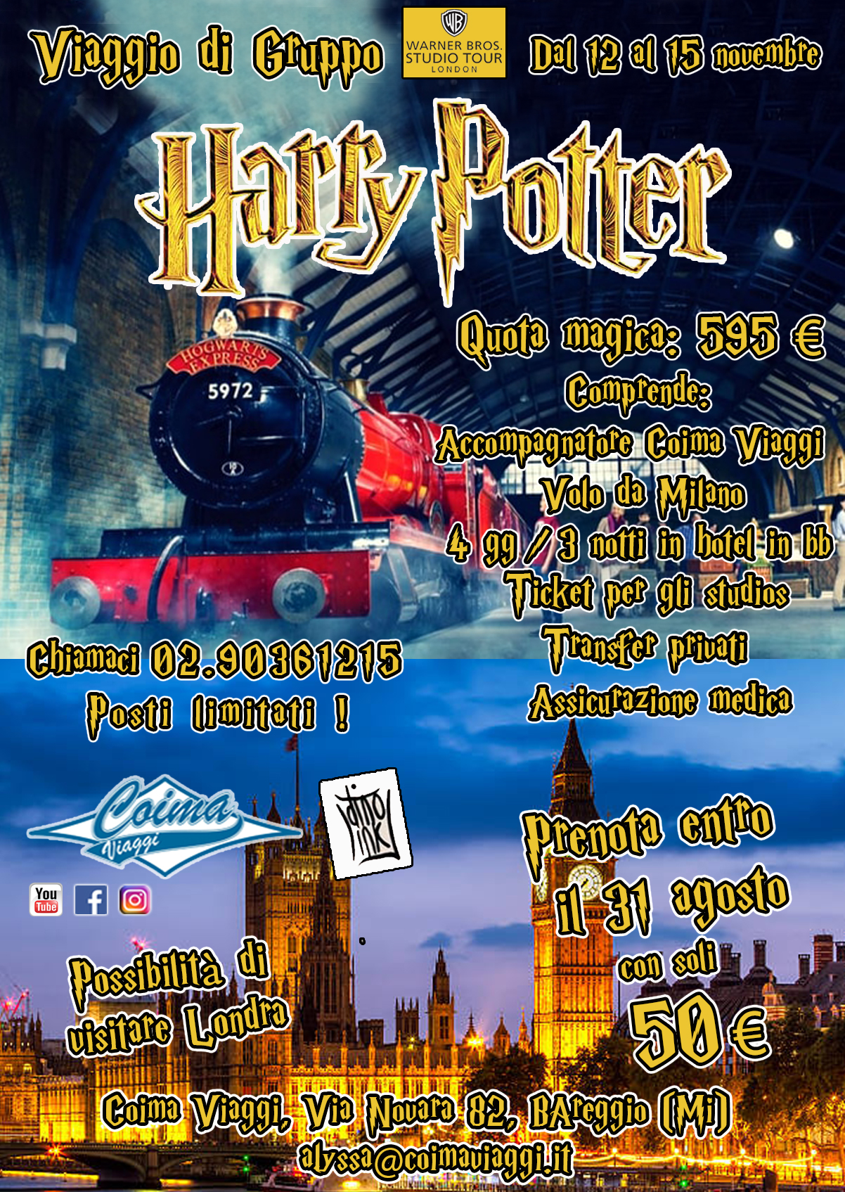 viaggio_di-gruppo harry_potter_week end_warner_studios london _lodra_harry potter
